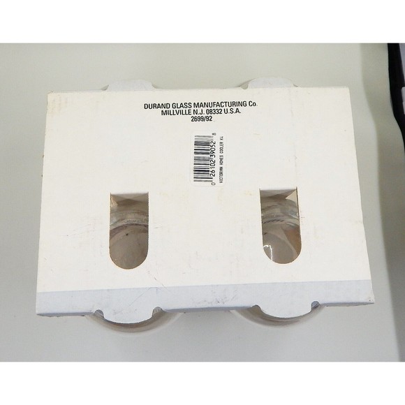 Luminarc Victorian Homes Cooler Glass Tumbler 16 oz Set of 4 NOS Durand Glass Co - Picture 6 of 9